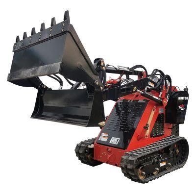 Narrow Skid Steer Loader with Bucket USA Engine Hydraulic Transmission System with Quick Hitch