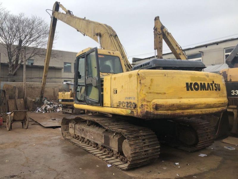 18meter Long Boom 22t Used Crawler Excavator Komatsu PC220-6 PC220 Crawler Excavator