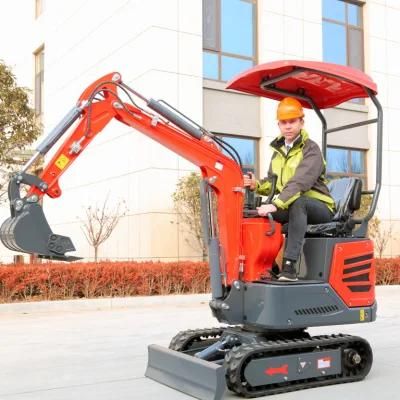 Chinese Cheap 1.2 Ton 1 Ton Excavator Micro Small Hydraulic Crawler Tracked Digger