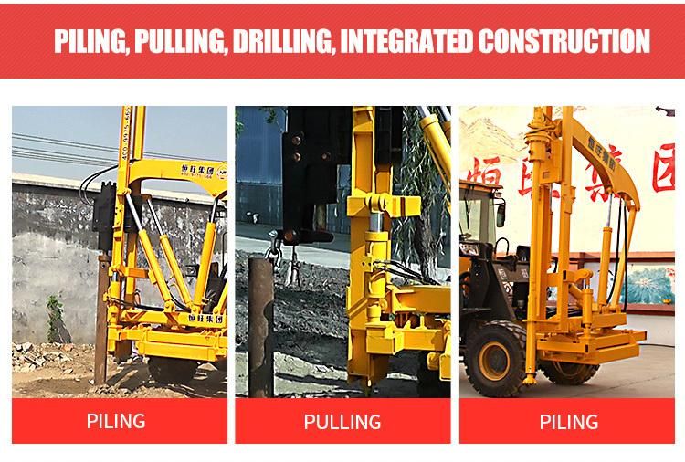 China Small Mini Mobile Guardrail Piling Driver