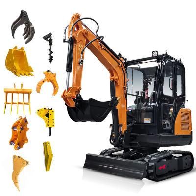 Customizable 2 Ton China Mini Excavators Bucket Rod Length Crawler Digger