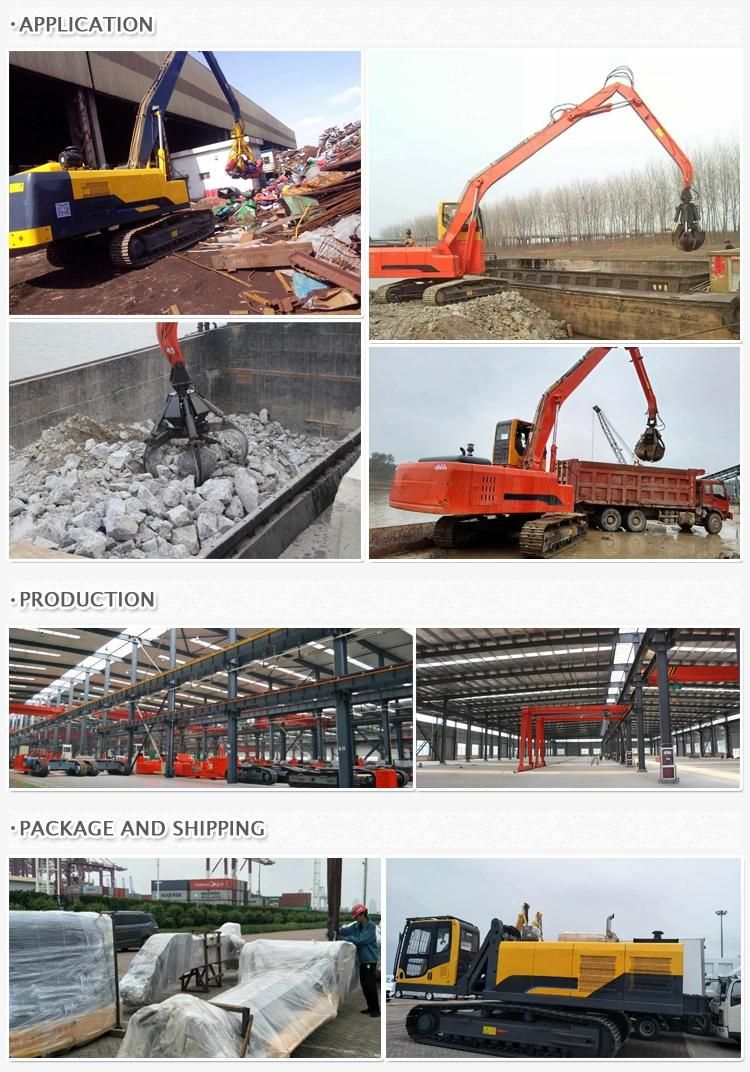 Excavator Hydraulic Rotating Log Grapple Wooden and Stone Grapple
