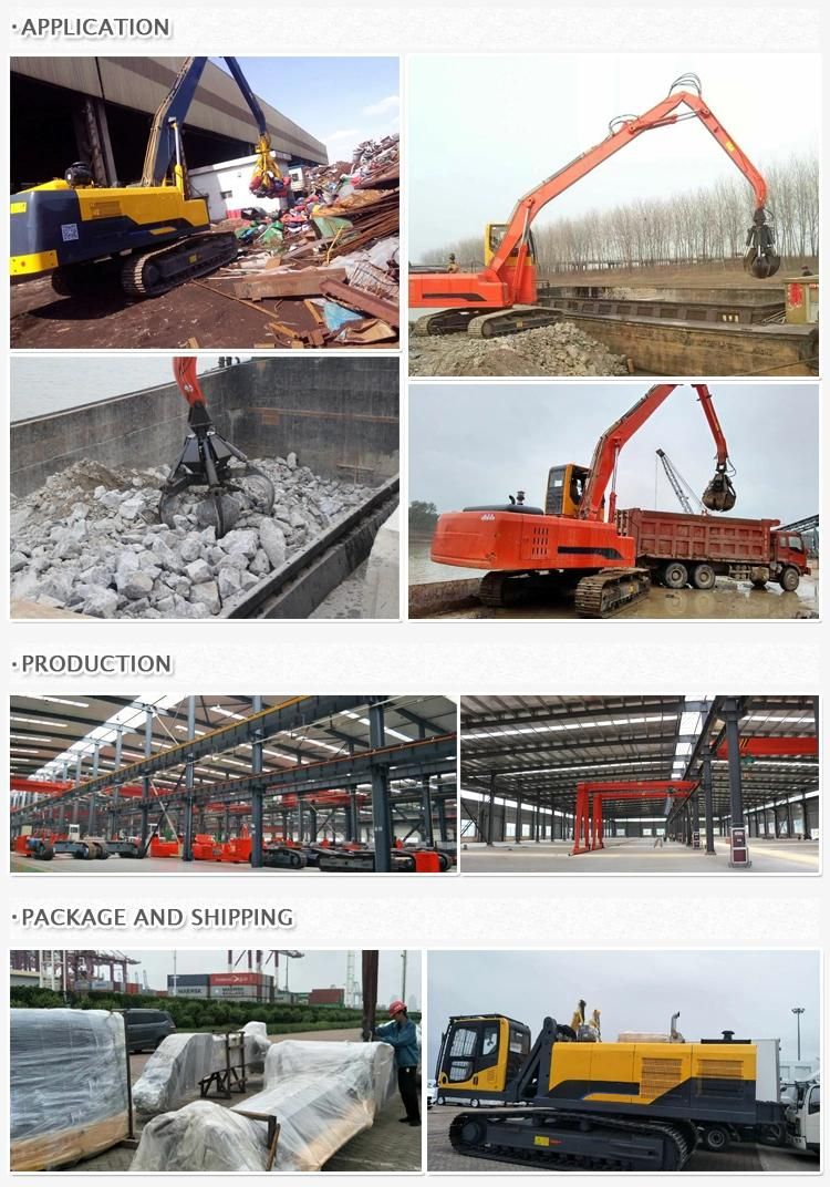 Excavator Hydraulic Rotating Log Grapple Wooden and Stone Grapple