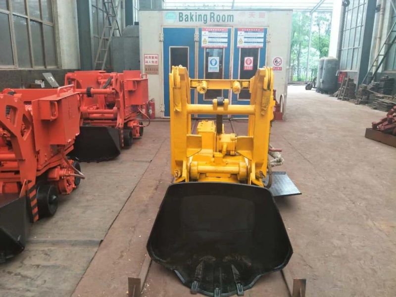 Zq-26 Underground Mining Tunnel Air Driven Rail Wheel Bucket Mucking Rock Ore Loading Machine with CE Certification