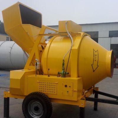 Factory Direct Sale Reversing Drum Diesel Type Hydraulic Tipping Hopper Concrete Mixer for Sale