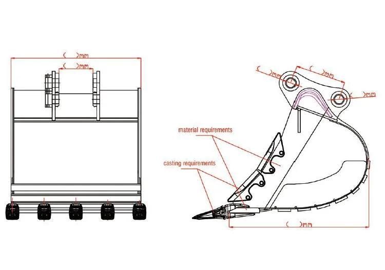 Skid Steer Loader Rock Bucket for Excavator