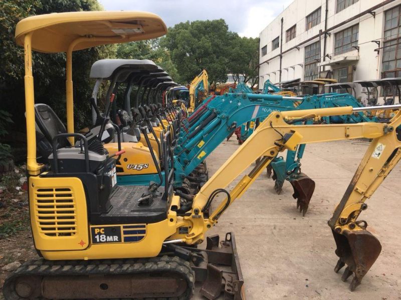 Used Komatsu PC18 Crawler Excavator with Hydraulic Breaker Line and Hammer in Good Condition