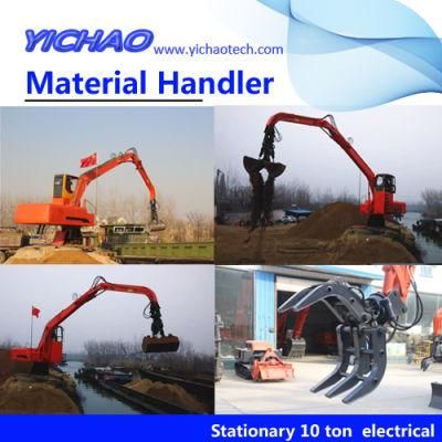 Marine Wood Folder Crane, Boat Swing Timber Grapples Crane, Marine Sorting Brick Pinchers Crane Electric Material Handler