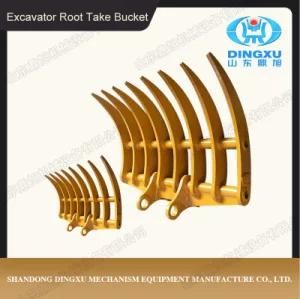 High Quality Factory Provided Excavator Root Rake Bucket for Customized 7ton