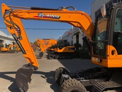 Rhinoceros Cheap Wheel Excavator X9 9 Ton Wheeled Excavator in China