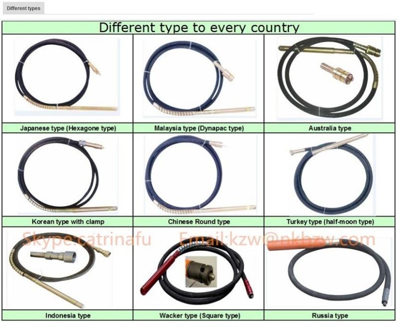 Construction Machinery Zx28 Concrete Vibrator Shaft for Electric Motor, Gasoline Engine and Diesel Engine