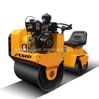 Double Drum Vibratory Roller Roller Road Construction Mini Asphalt Roller for Sale Fyl-850