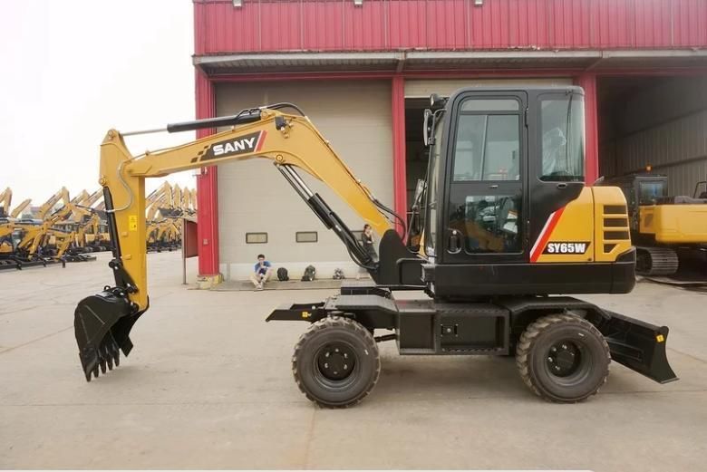 Mini Wheel Small Used Second Hand Digger 5 Ton 6 Ton 7 Ton 8 Ton 9 Ton Excavator Wheel Excavators Minine Machine Construction Machinery Sany Sy65W Price Usada