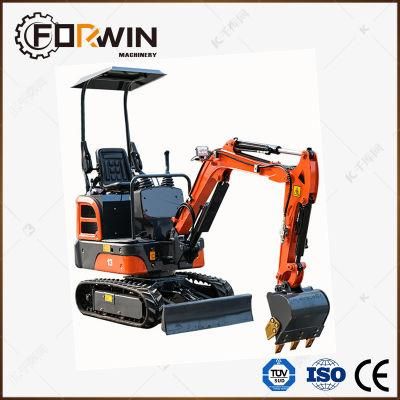 China Factory 1.5 Ton Small Hydraulic Digger Fw15D Mini Backhoe Crawler Track Excavator