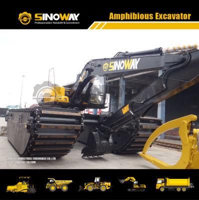 20 Ton Amphibious Excavators with Floating Pontoon