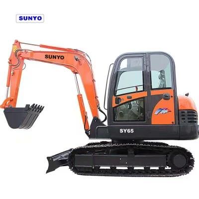 Sunyo Brand Excavators Sy65 Model Mini Excavator Is Hydraulic Crawler Excavator Best Construction Equipments