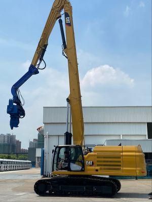 16.8-Meter Long 45-50ton Excavator Pile Driving Arm Has a Pile Driving Hammer Depth of 6-9-Meter for Cat350
