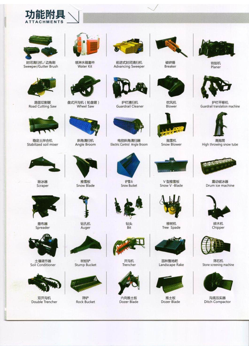 Compact Tracked Stand on Mini Skid Steer Loader Asg200 for Sale