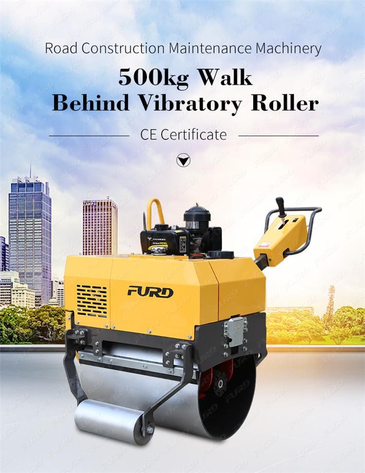 500kg Hydraulic Walk Behind Single Drum Road Roller Pedestrian Roller for Sale in Chile