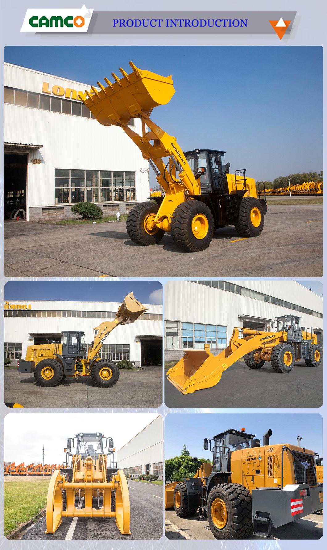 Lonking Big Compact Wheel Loader Machine Factory Price Hydraulic 5t Wheel Loader Multifunction Front End Loader Agricultural Machinery Construction for Sale