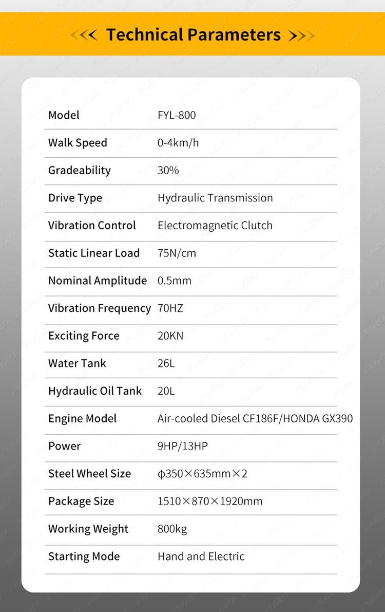 CE 800kg CVT Hydraulic Turning Mini Vibratory Roller
