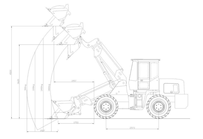 Mammut New Mini/Small Front End Telescopic/Telehandler Boom Wheel Loader T2500 (1.6ton 2.5ton 3ton) Used in Agriculture/Construction/Mining