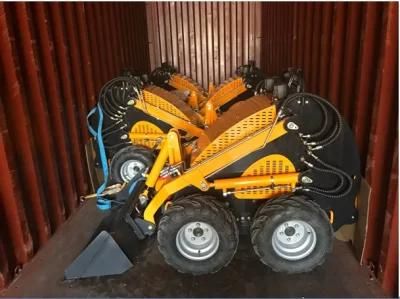 China Widely Used Mini Gasoline Skid Steer Loader Wheel Loader Hot Sale