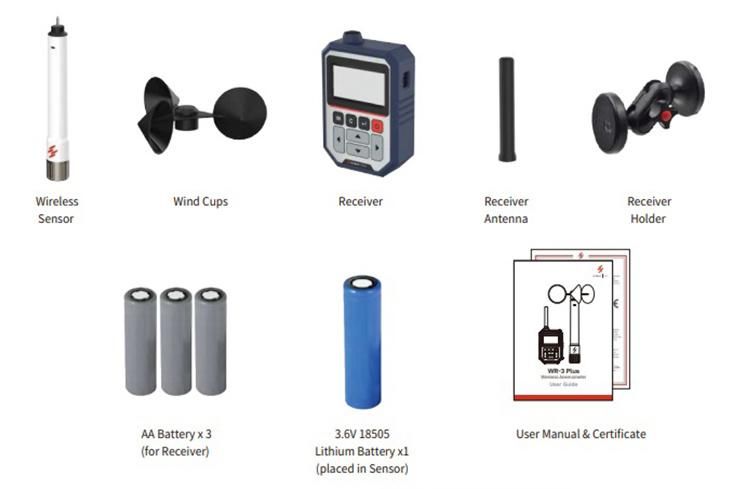 Windy Long Range Anemometer Wireless Wind Speed Sensor Used in Weather Station