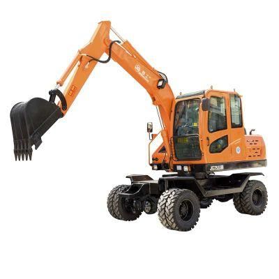 Jing Gong Excavator China Wheel Excavator 6 Tons Digger Machine