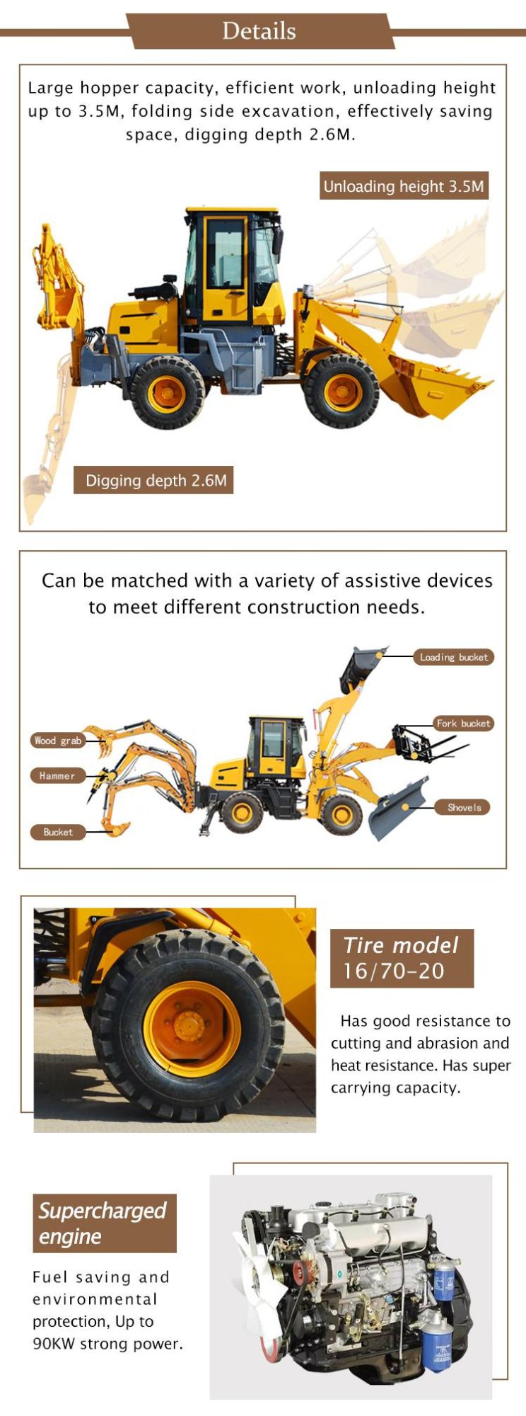 Wz25-30 China Big Backhoe-Loader-Spare-Parts Price in Dubai
