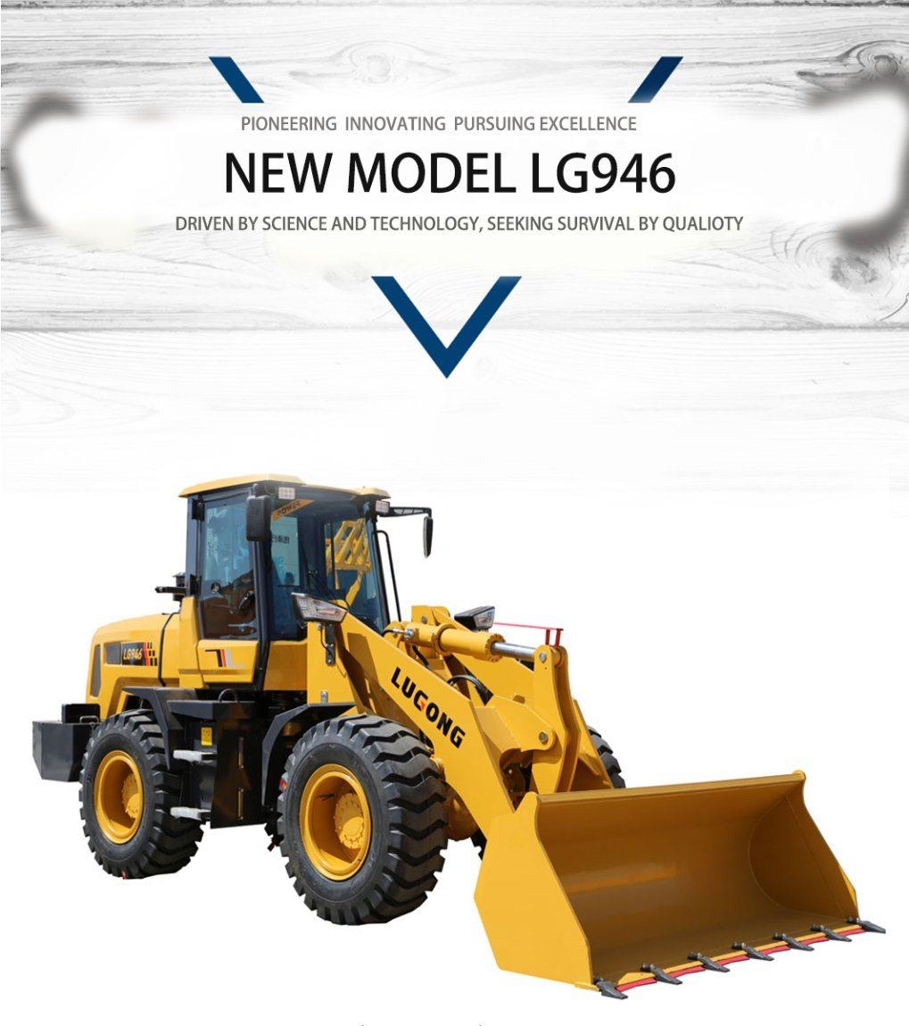 LG946 Lugong China New Brand Articulated Mini Front End Wheel Loader 1.3 Cbm 2.5 Ton