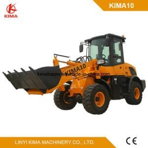 Kima10 1.5 Ton Small Loader with Sweeper Wood Grapple Different Attachments