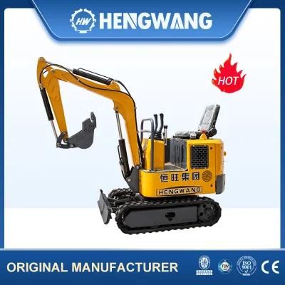 1t China Small Garden Excavator for Home Use, Replaceable Accessories