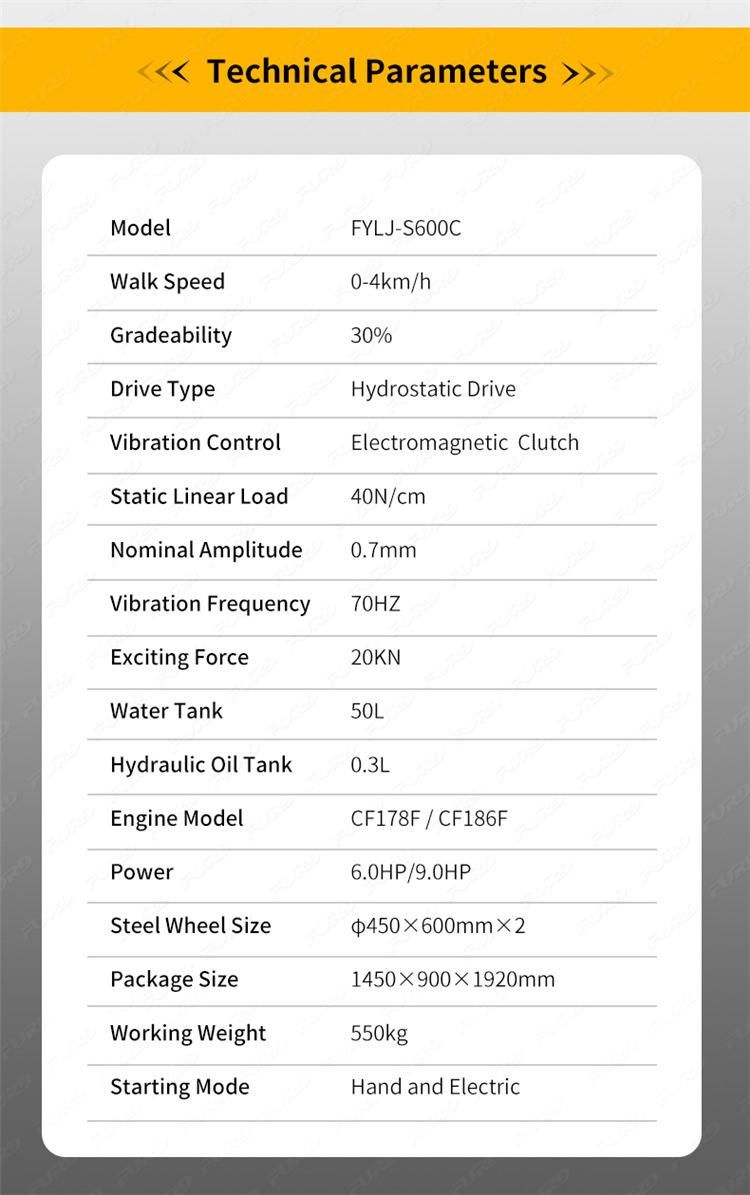 High Efficiency Small Double Drum Diesel Vibration Road Roller with Good Price