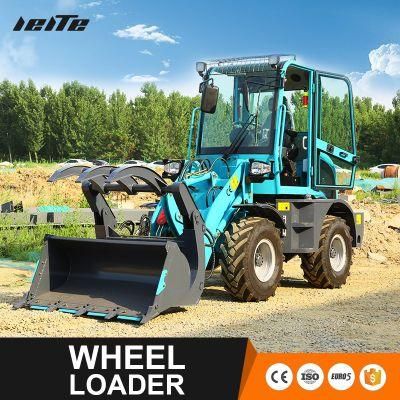 4 Wd Mini Wheel Loader Hydraulic 1600 Kg Wheel Loaders CE with Snow Bucket/Blower/Blade/Pallet Loader Forks for Sale