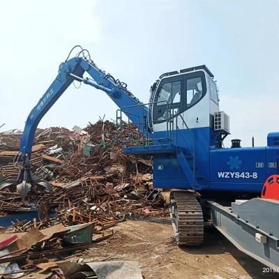 China Bonny Wzys43-8c 43 Ton Dual Power Hydraulic Material Handler for Scrap Metal
