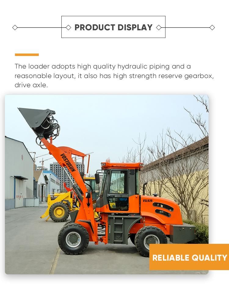 The Best-Selling Building Construction Use Front Mini Wheel Loader Smallest Turning Radius Rops Fops