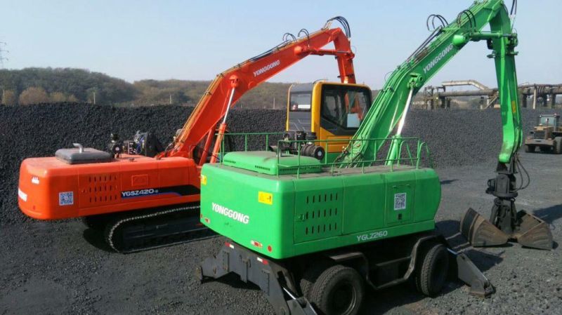 Made in China Machine Crawler Type Dual Power Material Handler Ygsz420 Special for Coal Yard, Rotary Grab