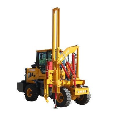 Guardrail Wheeled Pile Driver with Hydraulic Hammer Hydraulic Static Loader Mounted Highway Pile Driver Machine