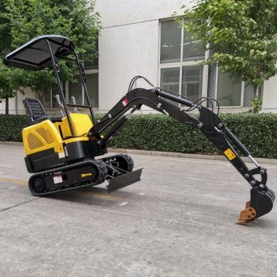 Hixen Mini Excavator Price for Sale Towable Backhoe Digger with Steel and Rubber Crawler Track