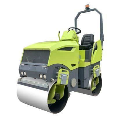 1500kg 2000kg Double Drum Ride on Asphalt Mini Hydraulic Vibratory Road Roller