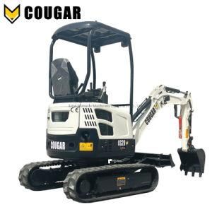 Retractable Undercarriage&Tier III Engine for Cougar Cg20 (2.0t) Backhoe Crawler Mini Excavator