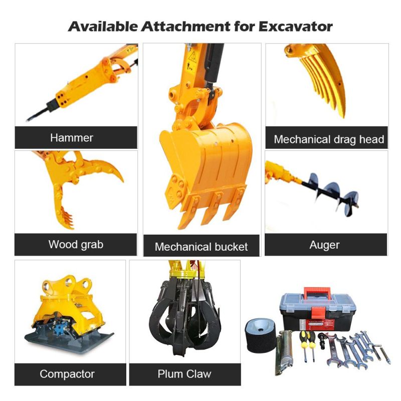 High Efficiency 124kw Rated Power Big Crawler Excavator for Sale