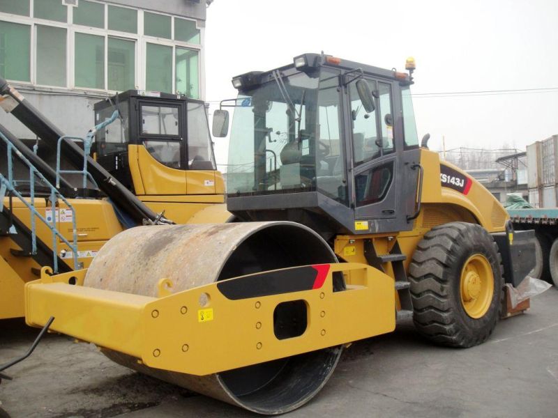 14 Tons Mechanical Drive Single Drum Road Roller Mini Vibratory Road Roller Compactor Xs143j