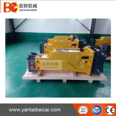 Yantai Baicai 140mm Chisel Box Type Hydraulic Rock Hammer Breaker for Excavator