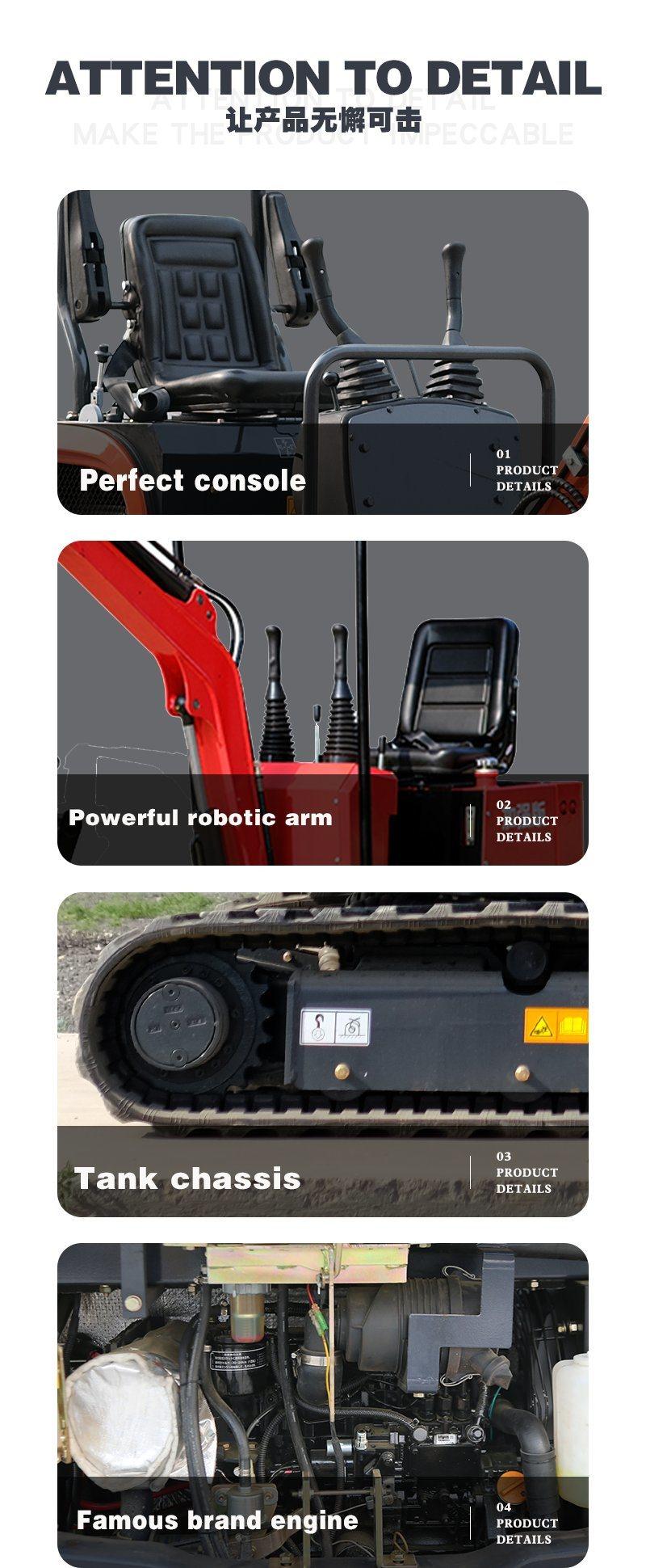 2022 Hot Sale Preferential Price 1ton Small Garden Municipal Construction Mini Hydraulic Crawler Excavator