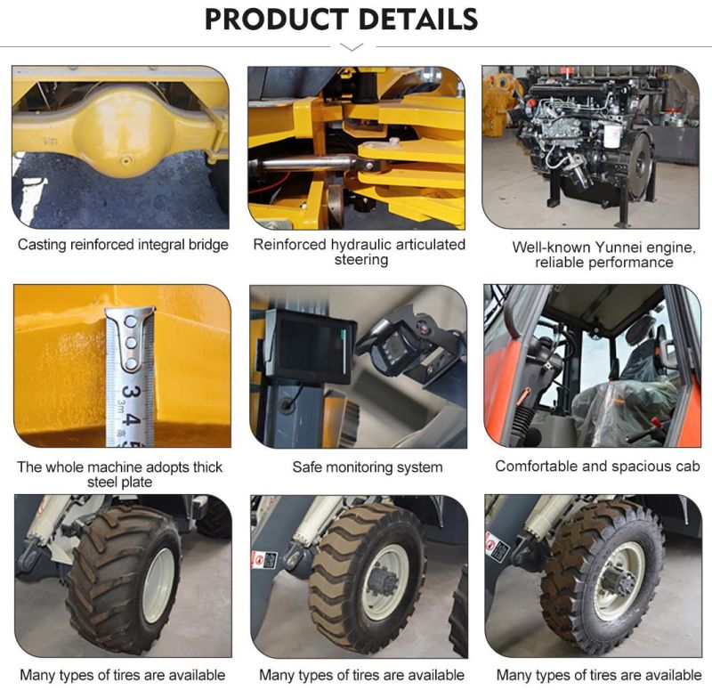 Safe and Reliable Mini Loader 800 Kg 1000 Kg Chinese Wheel Loader for Agriculture