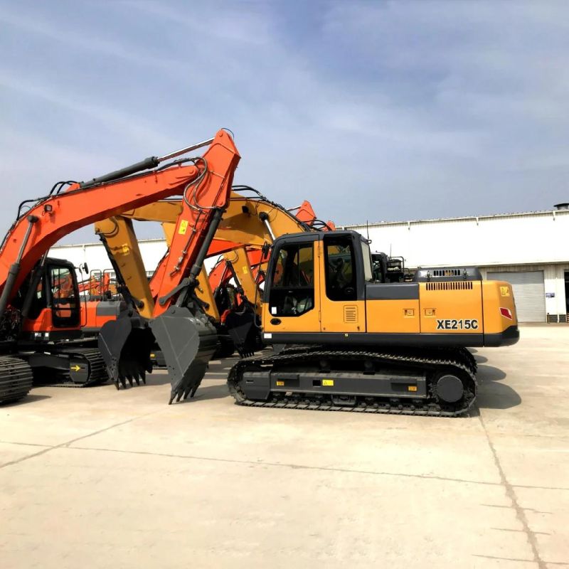 22 Ton Digger Hydraulic Xe215c Crawler Excavator with Hammer