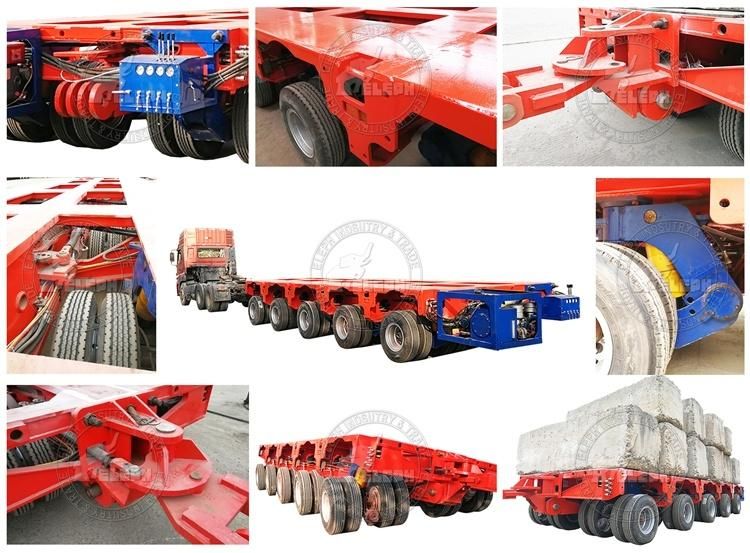 High Quality Detachtable Gooseneck Beam Bridge Girder Transportation Dropdeck Heavy Duty Towing Dolly Low Bed Modular Semi Trailer