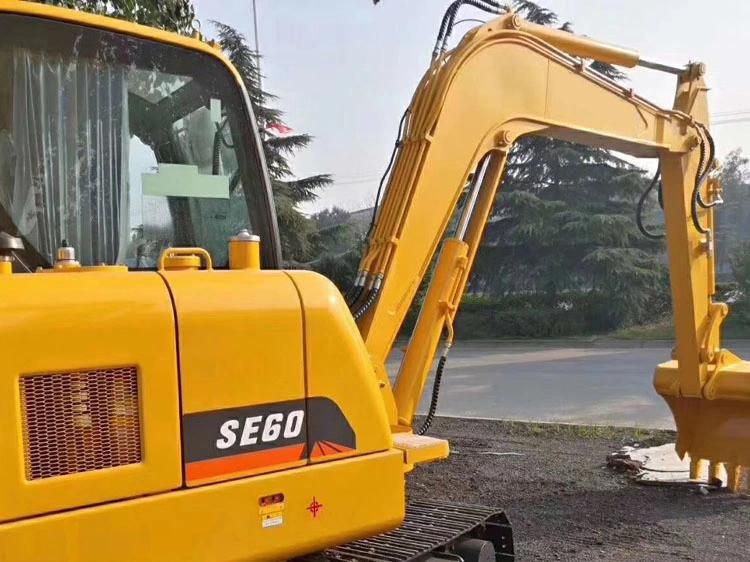 Cheap Price Chinese Mini Excavator Small Digger Crawler Excavator Se60 6 Ton New Bagger for Sale